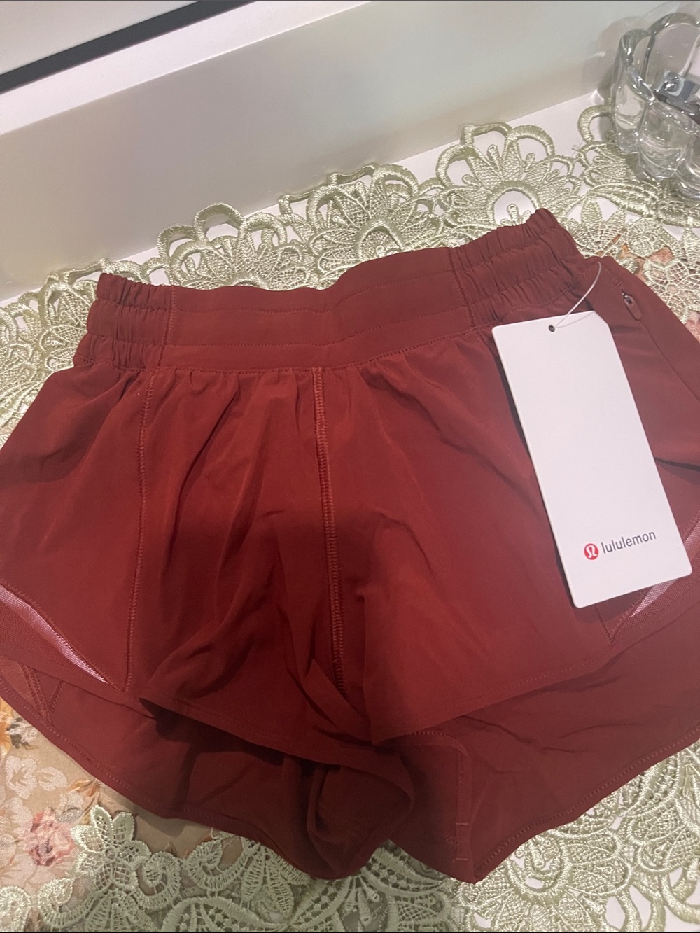 lululemon athletica Women's Maroon Athletic Shorts - Picture 3 of 5